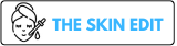 Logo von The Skin Edit mit dem Gesicht einer Frau mit einem Handtuch auf dem Kopf, neben dem eine Pipette mit einem Tropfen Hautpflege-Serum zu sehen ist.