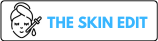 Logo von The Skin Edit mit dem Gesicht einer Frau mit einem Handtuch auf dem Kopf, neben dem eine Pipette mit einem Tropfen Hautpflege-Serum zu sehen ist.